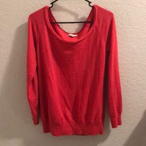Red cashmere sweater